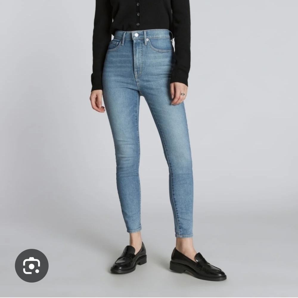 Everlane The High Rise Skinny Ankle Jean Women's Light Wash Stretchy Everyday 26